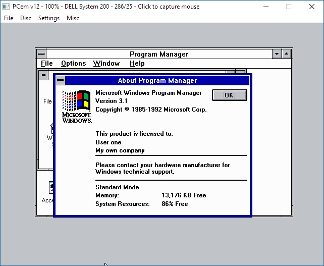 Windows 3.1 Standard mode (Enhanced mode requires 386 CPU, REAL mode only available in 3.0).png
