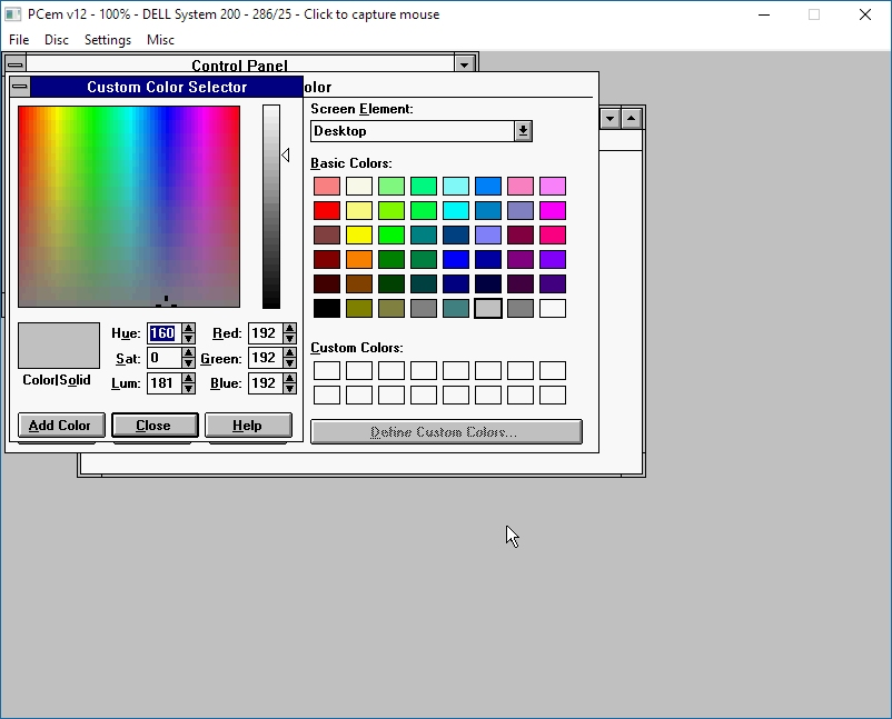 Windows 3.1 ET4000 W32 driver 800x600x16bpp Color palette.png